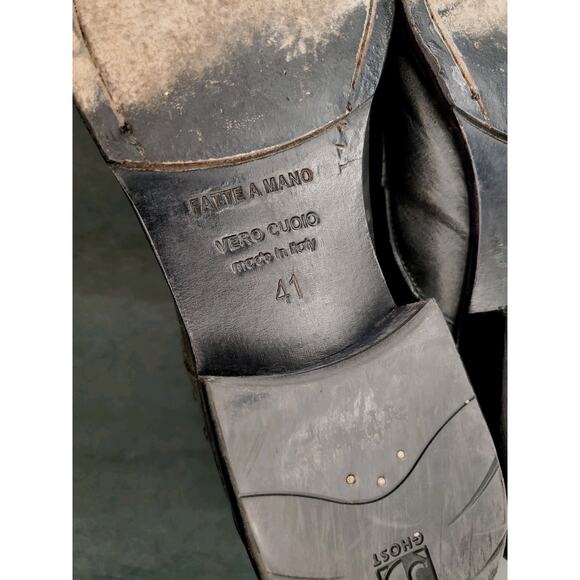 Jo Ghost Gray Leather w Metal Studs Casual/Dress Shoes Made In Italy US 8 EU 41 main image 12